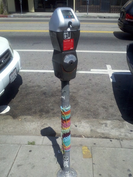 Yarn Bombing on an Highland Park parking meter