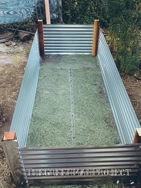 main frame completed, with hardware cloth added to keep the unwantables from entering from below