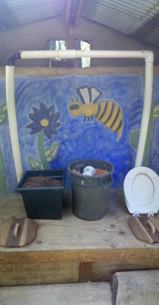 Emerald Earth composting toilet, natural building