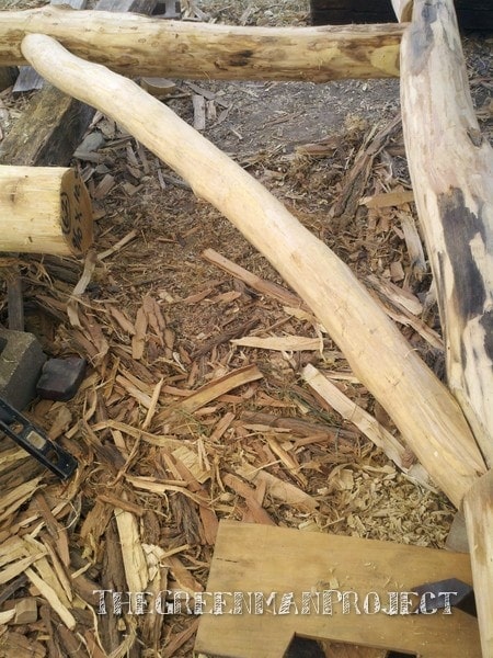Scribed timber frame brace